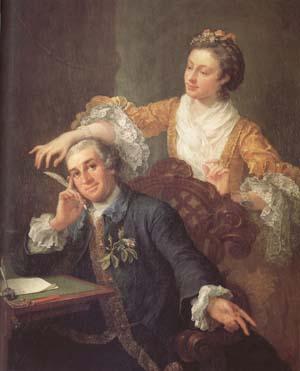 HOGARTH, William David Garrick and his Wife (mk25) oil painting picture